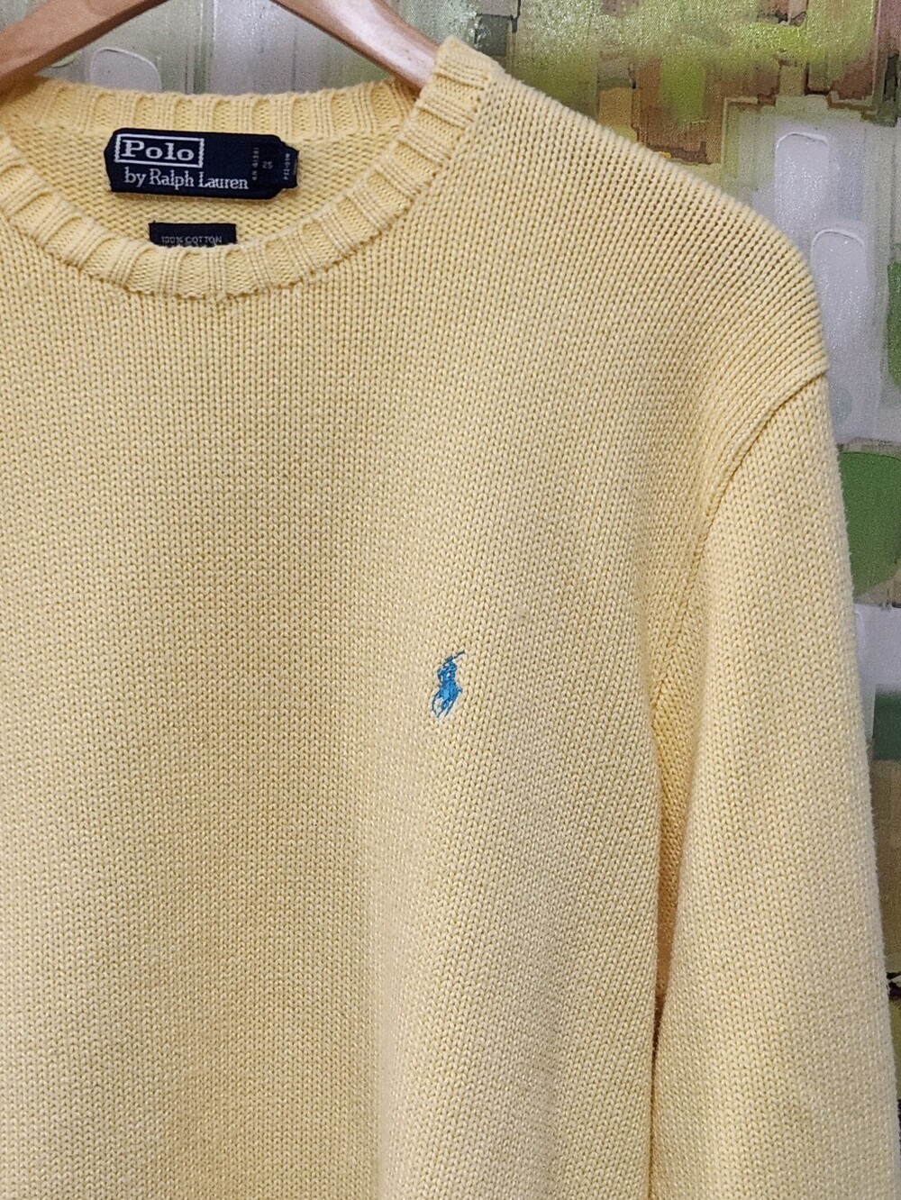 Polo By Ralph Lauren Yellow Cotton Knit Sweater - Picture 3 of 8